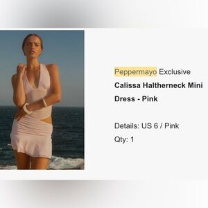 Peppermayo Blush Backless Halterneck Dress